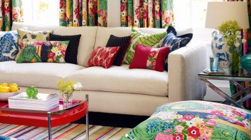 draperie living colorat
