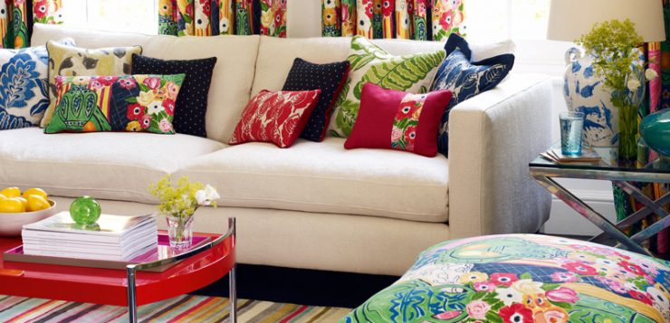 draperie living colorat