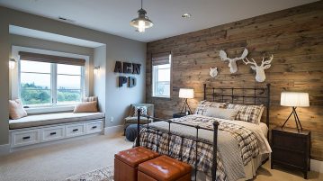 dormitor rustic